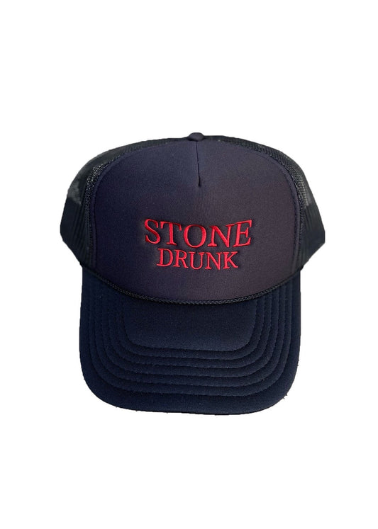 STONE DRUNK MESH CAP　BLACK&RED